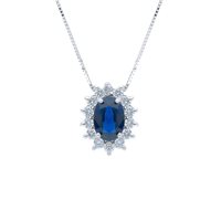 Collana Babila Milano Donna Colore in Oro bianco Zaffiro 0.92 Ct 135041 - 135041